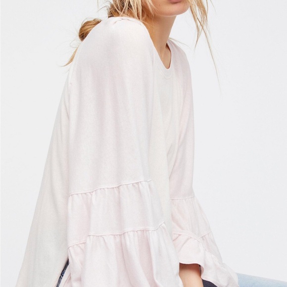 Free People No‎ Crying In Baseball Bell Sleeve Top Womens Size XS - Picture 8 of 17